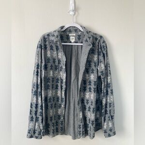 GAP Geometric Pattern Button-Down Long-Sleeve Shirt (L)